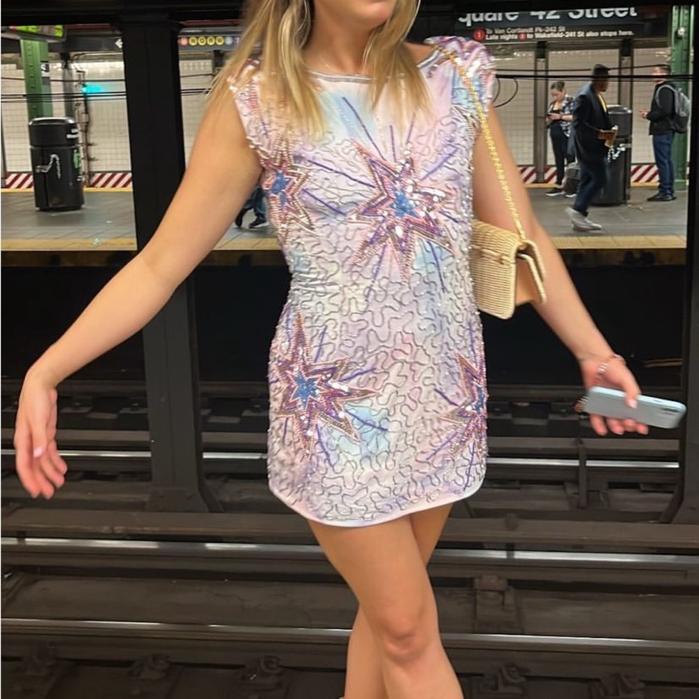 LoveShackFancy Sparkle Mini Dress